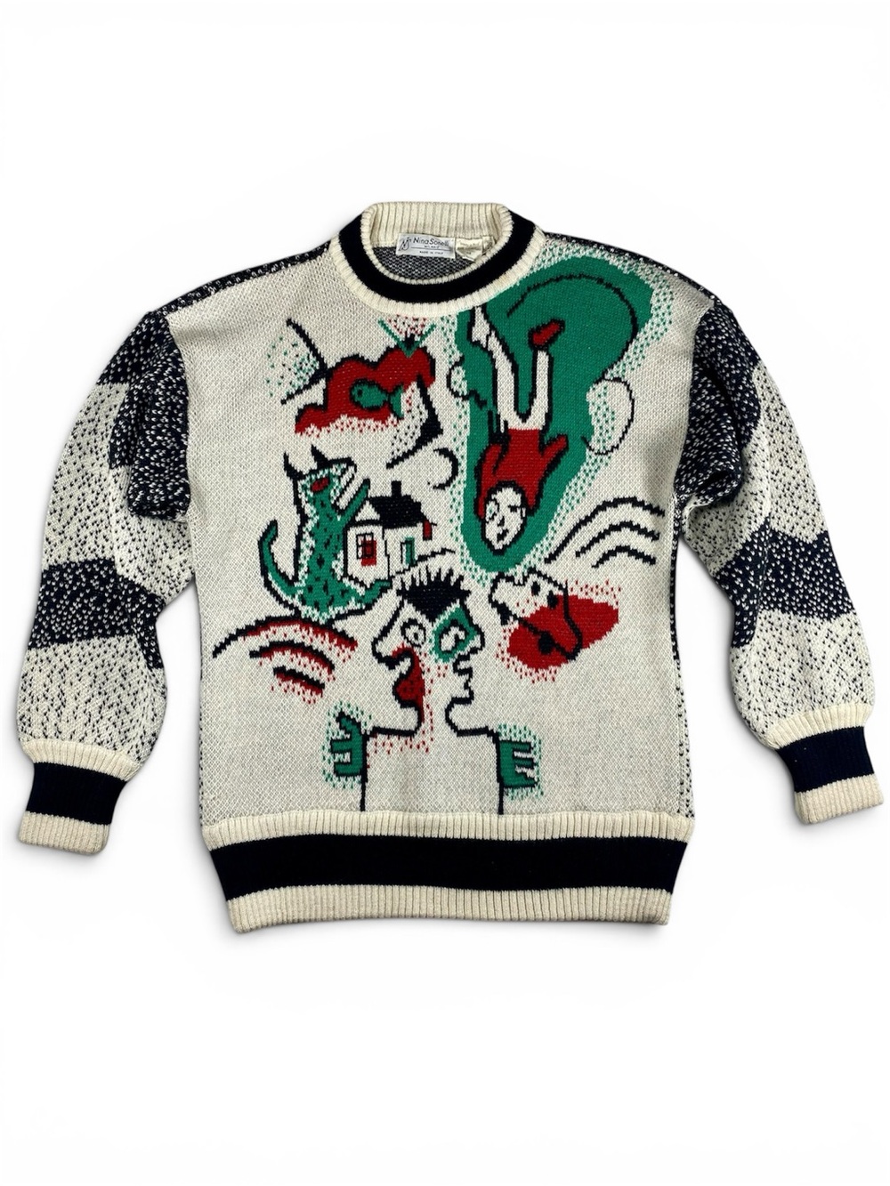 Vintage 1986 Jay Musson Stephen Bennington Chagall Art Knit Sweater